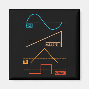 Vintage Waveform Analogue Musician Magnet