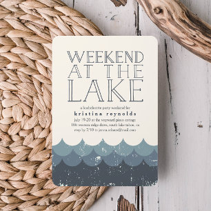 Vintage Waves Lake Weekend Getaway Invitation