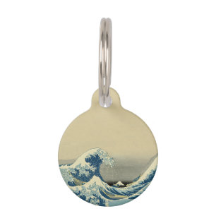 Vintage Waves Ocean Sea Boat Pet Tag