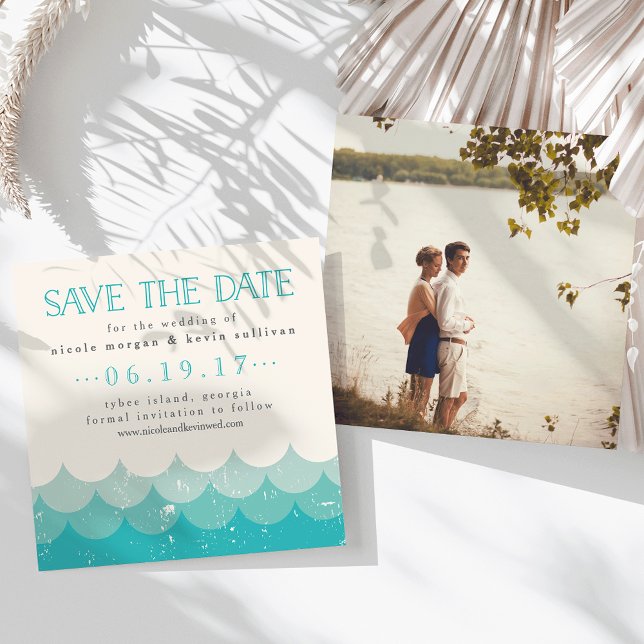 Vintage Waves Wedding Save The Date (Creator Uploaded)