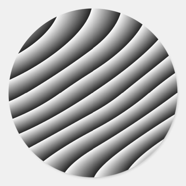 Vintage Wavy Lines Stickers (Front)