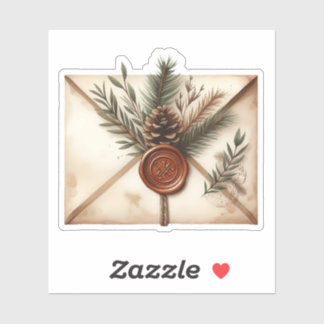 Vintage Wax Seal Letter - Cosy Winter sticker