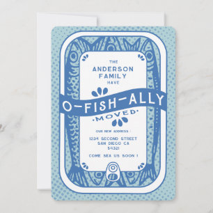 Vintage We Have O-Fish-Ally Moved Sea Sardine  Invitation