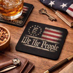 Vintage We the People 1776 Coaster