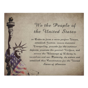  Vintage We the People American Liberty Faux Canvas Print