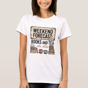 Vintage Weathered Sign Books and Tea Cosy Reading T-Shirt