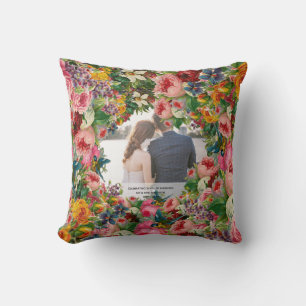Vintage Wedding Anniversary - ADD PHOTO - ROSES Cushion