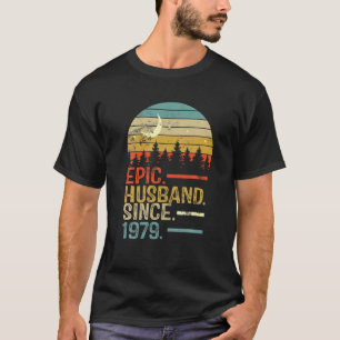 Vintage Wedding Anniversary Best Husband Since 197 T-Shirt