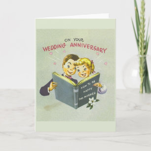 Vintage Wedding Anniversary Greeting Card