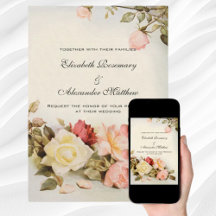 Vintage Wedding Antique Garden Rose Flowers