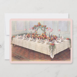 Vintage Wedding Banquet Table Invitation