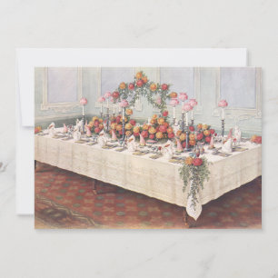 Vintage Wedding Banquet Table Invitation