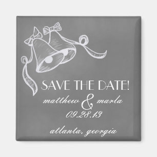 Vintage Wedding Bells "Save the Date" Magnets