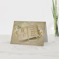Vintage Wedding Book for 12th Anniversary