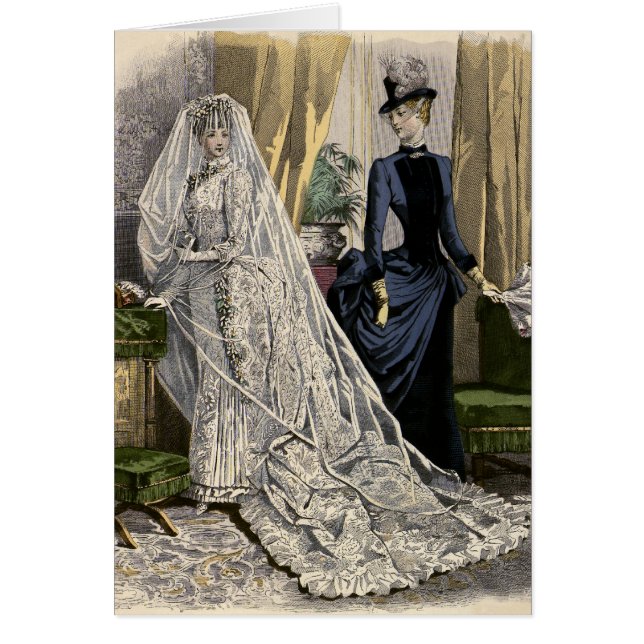 Vintage Wedding Bridal Portrait, Victorian Bride (Front)