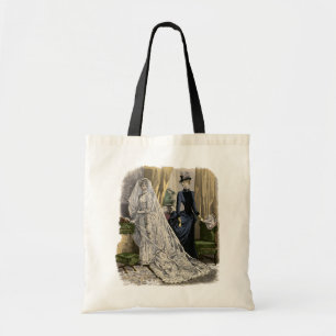 Vintage Wedding Bridal Portrait, Victorian Bride Tote Bag