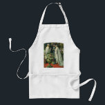 Vintage Wedding, Bride and Groom with Menorah Standard Apron<br><div class="desc">Vintage illustration love and romance wedding ceremony image featuring a couple getting married in a beautiful synagogue with stained glass windows,  flowers and a seven branch menorah. The bride is wearing a long white wedding gown and the groom is handsome in his tuxedo.</div>