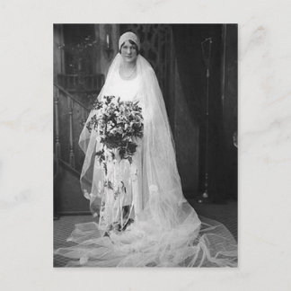Vintage Wedding Bride Postcard