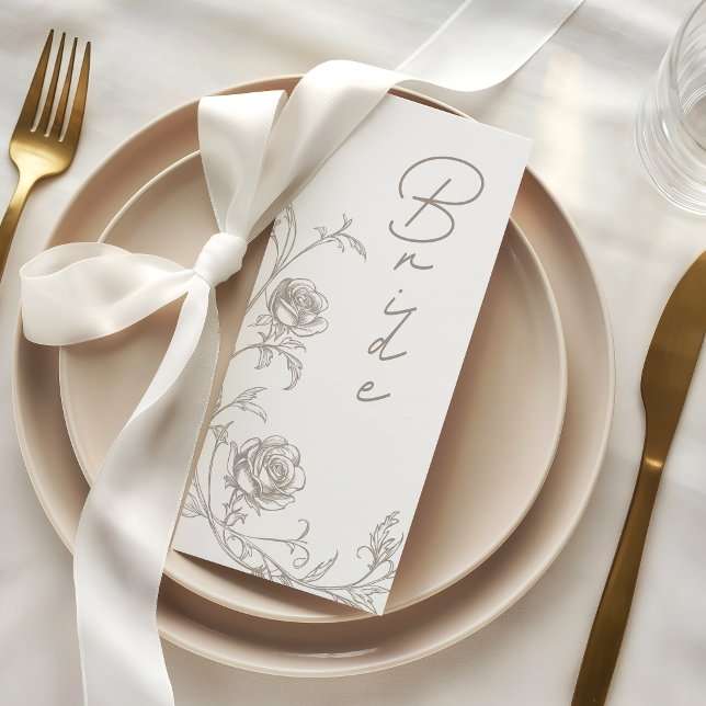 Vintage Wedding Bride Reserved Seating Card (Creator Uploaded)