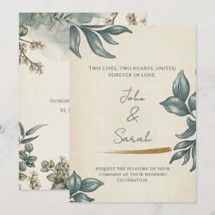 VINTAGE wedding card