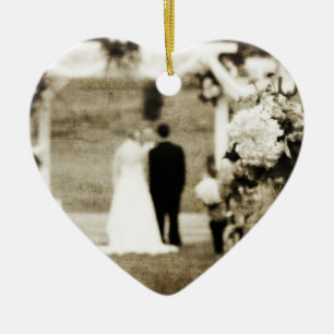 Vintage Wedding Ceramic Ornament