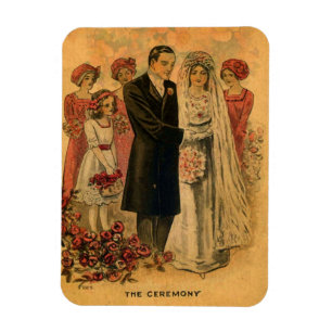 Vintage Wedding Ceremony Magnet