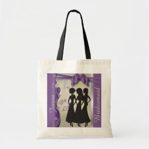 Vintage Wedding Classy Design Amethyst Purple Tote Bag