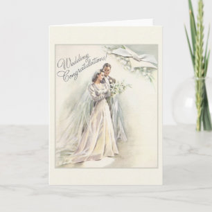 Vintage Wedding Congratulations Card
