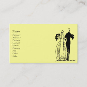 Vintage Wedding Couple Business Card