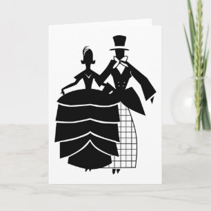 VIntage Wedding Couple Card