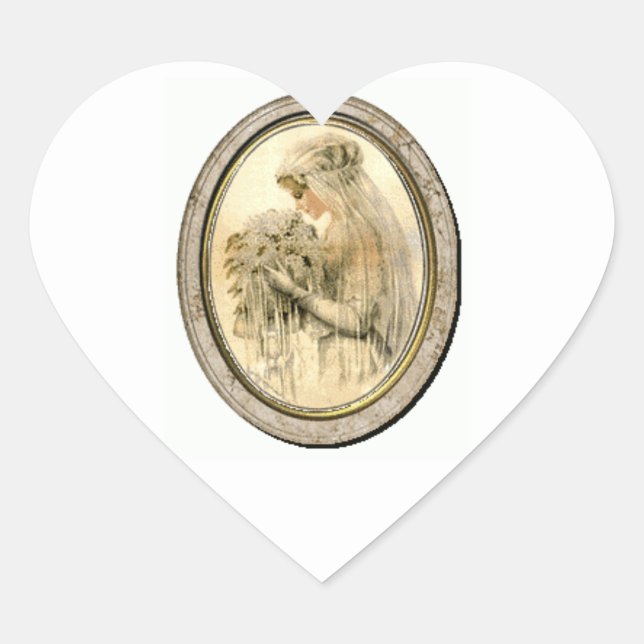 Vintage Wedding Dress Victorian Bride Sticker (Front)