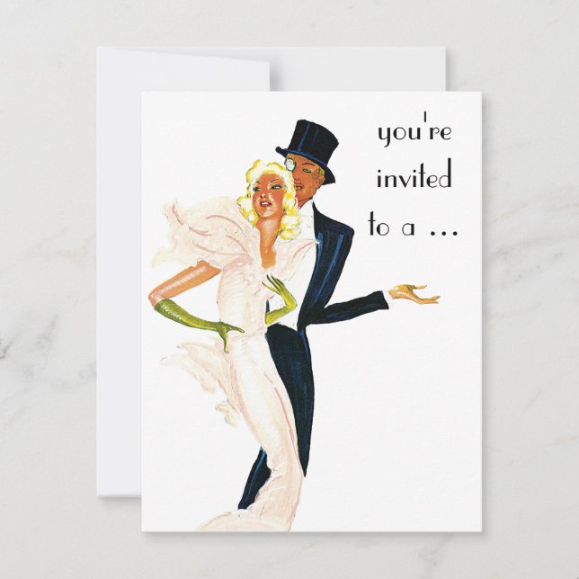 Vintage Wedding Engagement Party Invitation (Front)