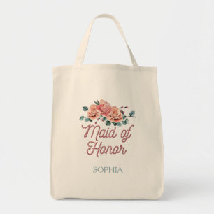 Vintage Wedding Flowers Maid of Honour Tote Bag