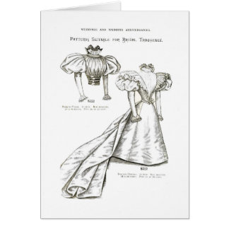 Vintage Wedding Gown Card