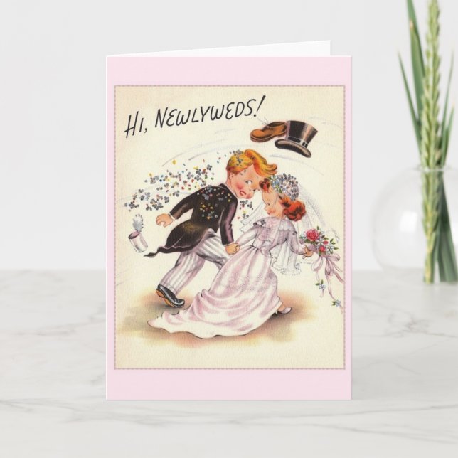 Vintage Wedding Greeting Card (Front)