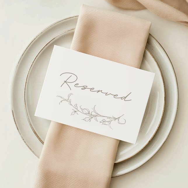 Vintage Wedding Guest Reserved Seating Card (Creator Uploaded)