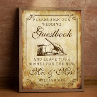 Vintage Wedding Guestbook Sign