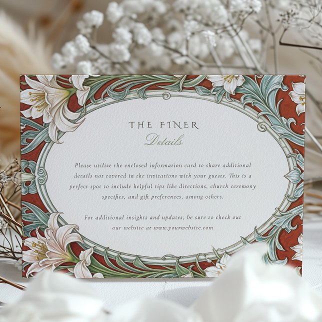 Vintage Wedding Information Enclosure Card (Creator Uploaded)