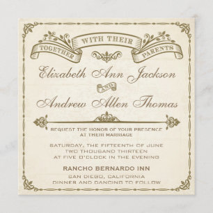 Vintage Wedding Invitation