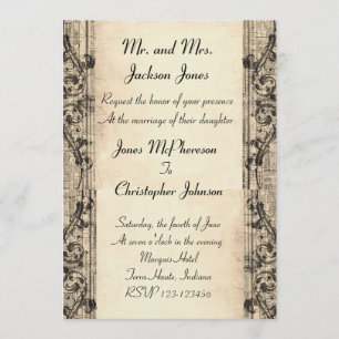 Vintage Wedding Invitation