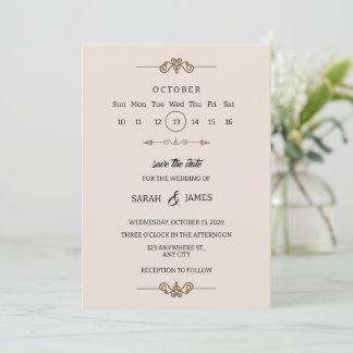 Vintage Wedding Invitation