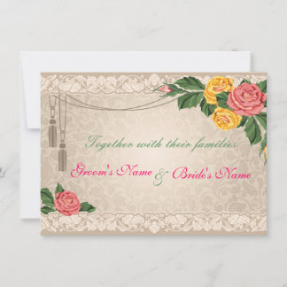 Vintage wedding invitation
