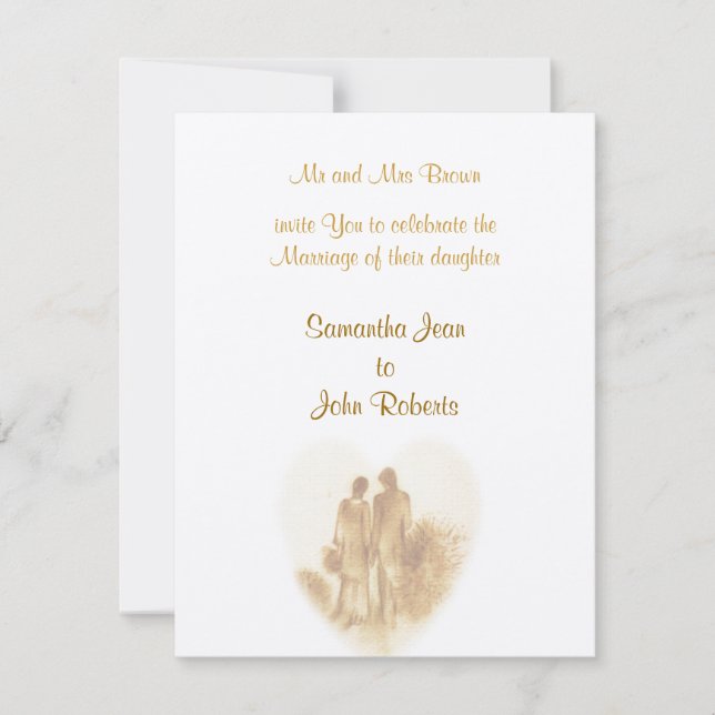 Vintage Wedding Invitation (Front)