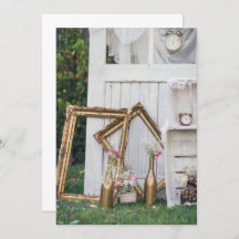 Vintage wedding invitation