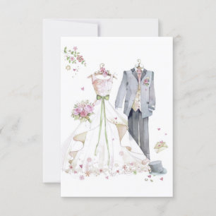 vintage wedding invitation card