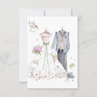 vintage wedding invitation card