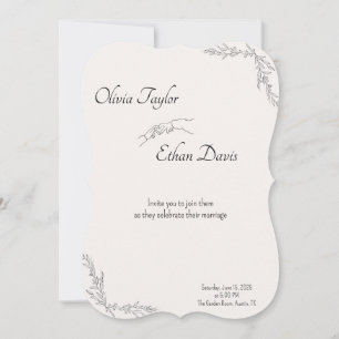 Vintage Wedding Invitation Classic Elegant simple