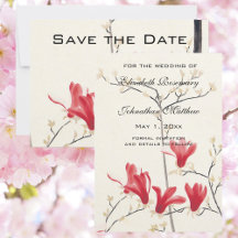 Vintage Wedding, Japanese Pink Magnolia Tree