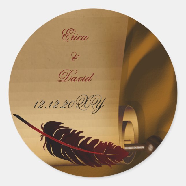 vintage wedding label (Front)