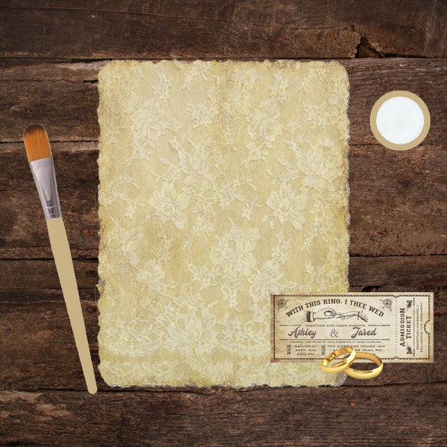 Vintage Wedding Lace Scrapbook Paper (Creator Uploaded)